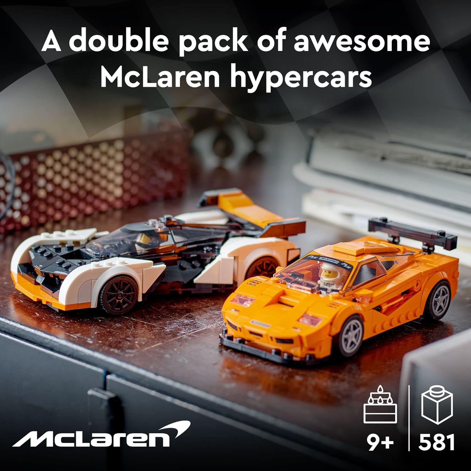 LEGO Speed Champions McLaren Solus GT & McLaren F1 LM 76918, 2-Car Pack, 581 Piece Building Kit