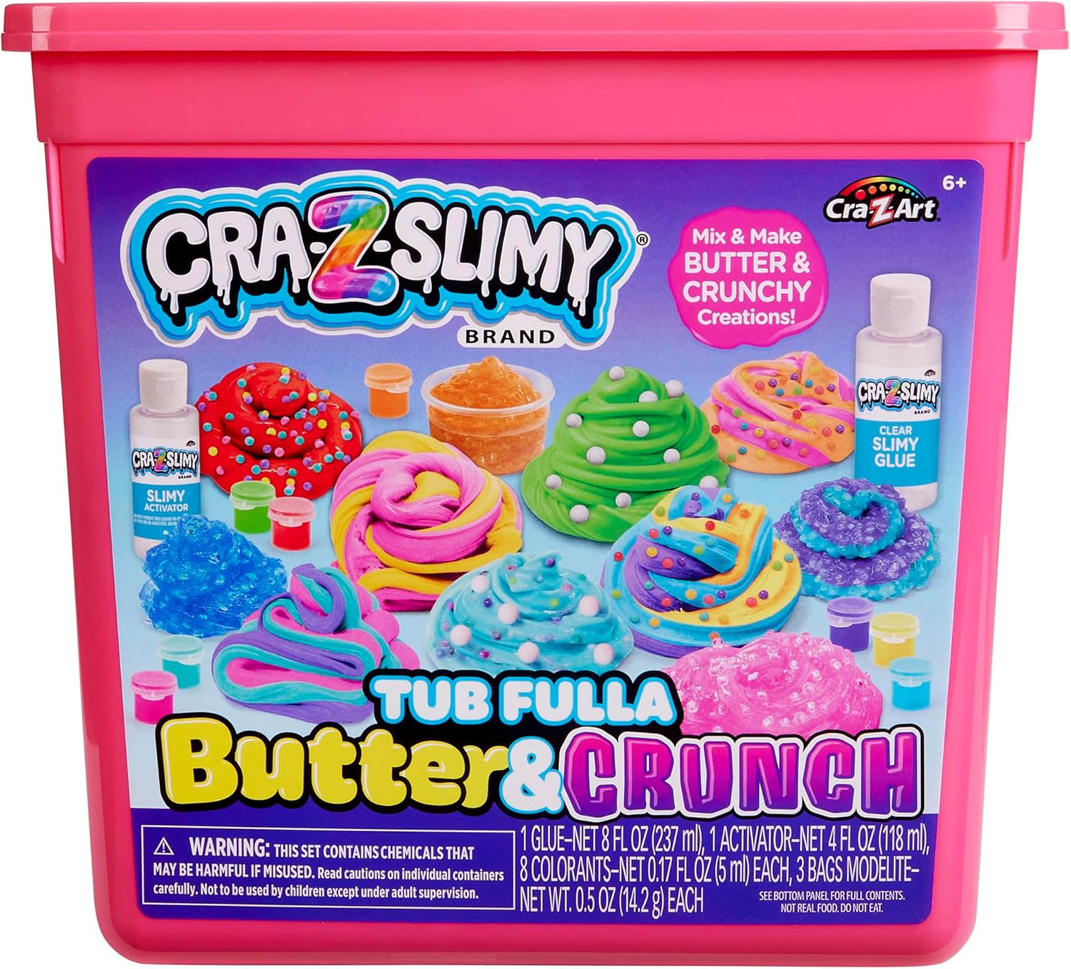 CRA-Z-Slimy Tub Fulla Butter & Crunch DIY Slime Kit - Mix and Make Your Own Butter and Crunchy Slime