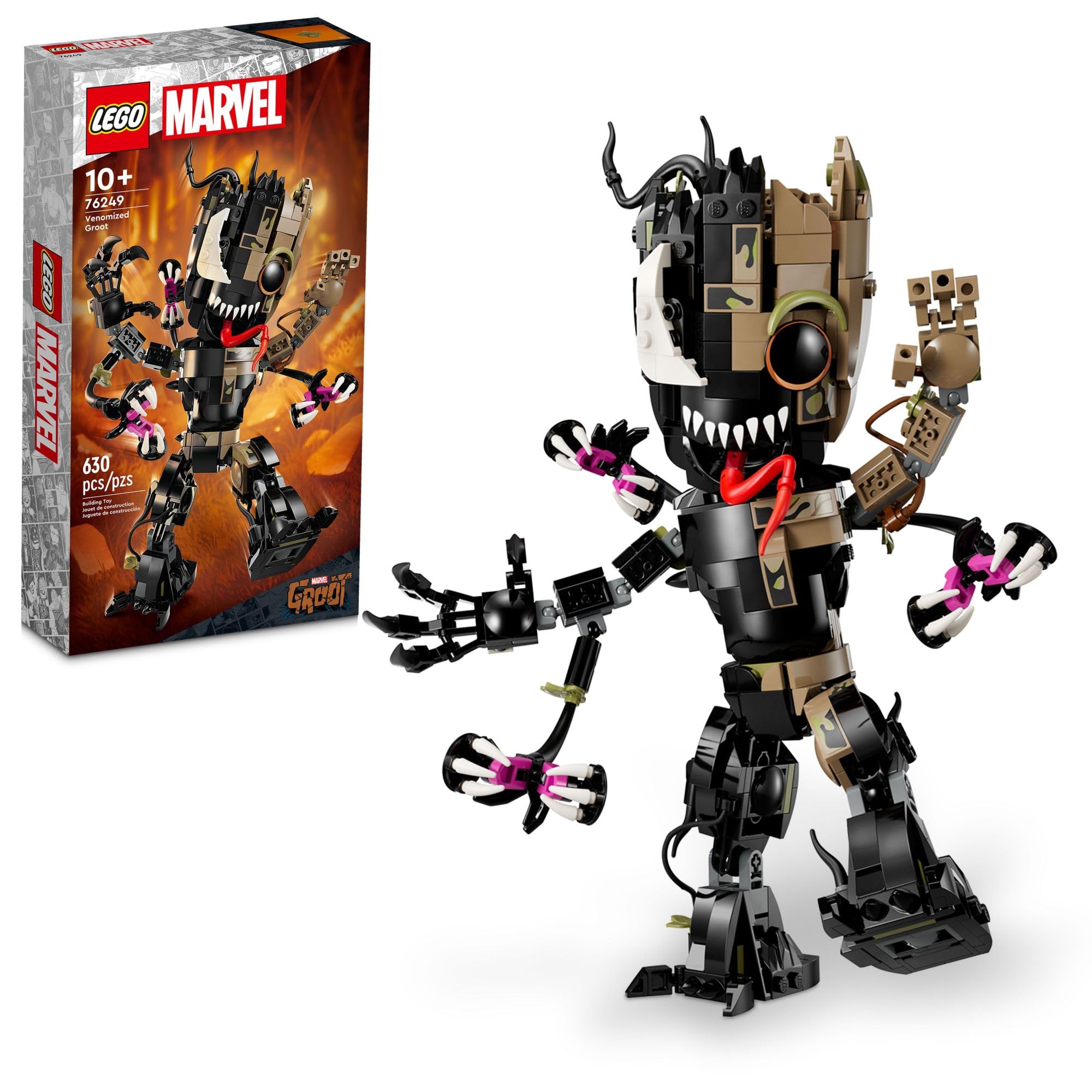 LEGO Marvel Venomized Groot 76249 Transformable Marvel Toy for Play and Display, Buildable Marvel Action Figure for Fans of the Guardians of the Galaxy Movie, Birthday Gift for 10 Year Old Kids