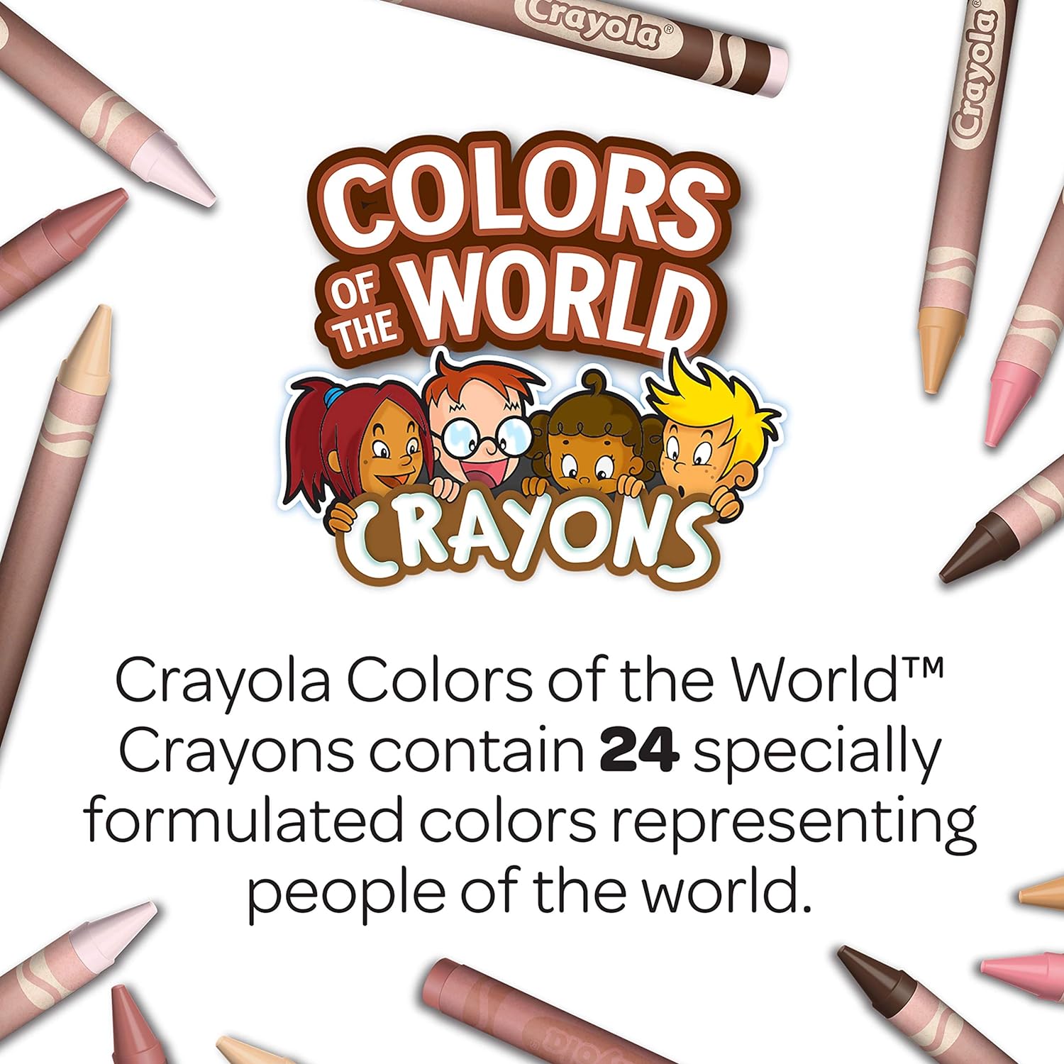 Crayola 24 Colours of The World Skin Tone Crayons