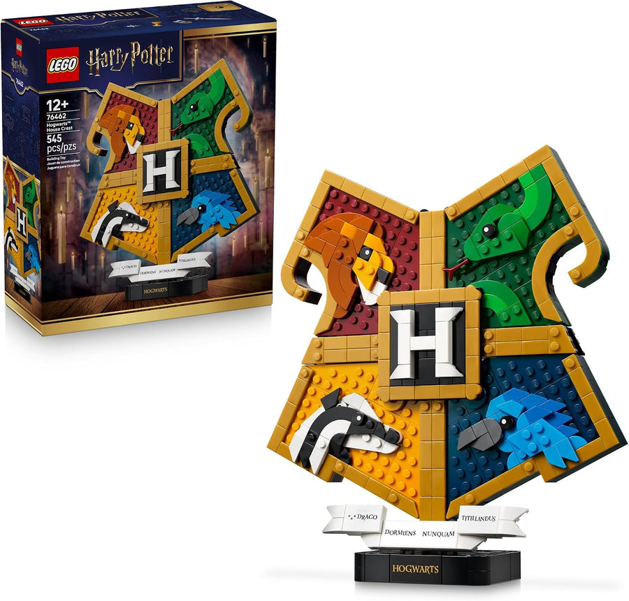 LEGO Harry Potter Hogwarts House Crest| Collectible Building Toy for Girls & Boys, Ages 12+, Display as Bedroom or Book Shelf Decor, W/ Stand, 545 pieces - 76462