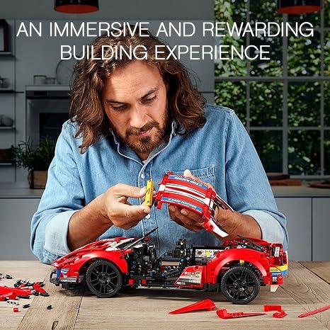 LEGO Technic Ferrari 488 GTE “AF Corse #51” 42125 - Champion GT Series Sports Race Car, Exclusive Collectible Model Kit, Collectors Set for Adults to Build