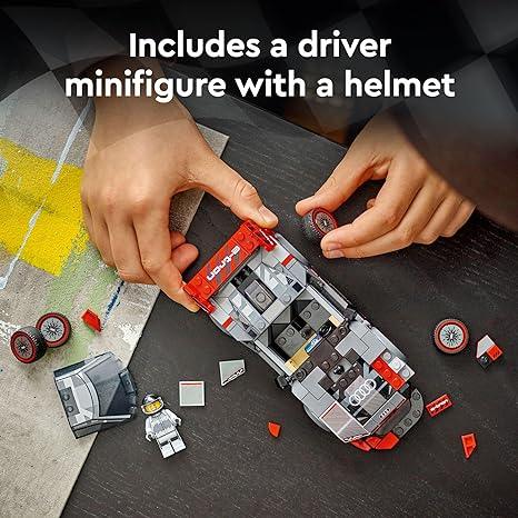 LEGO 76921 Speed Champions Audi S1 e-tron Quattro Race Car Toy Vehicle, Buildable Audi Toy Car Model for Kids, Red Toy Car for Build and Display