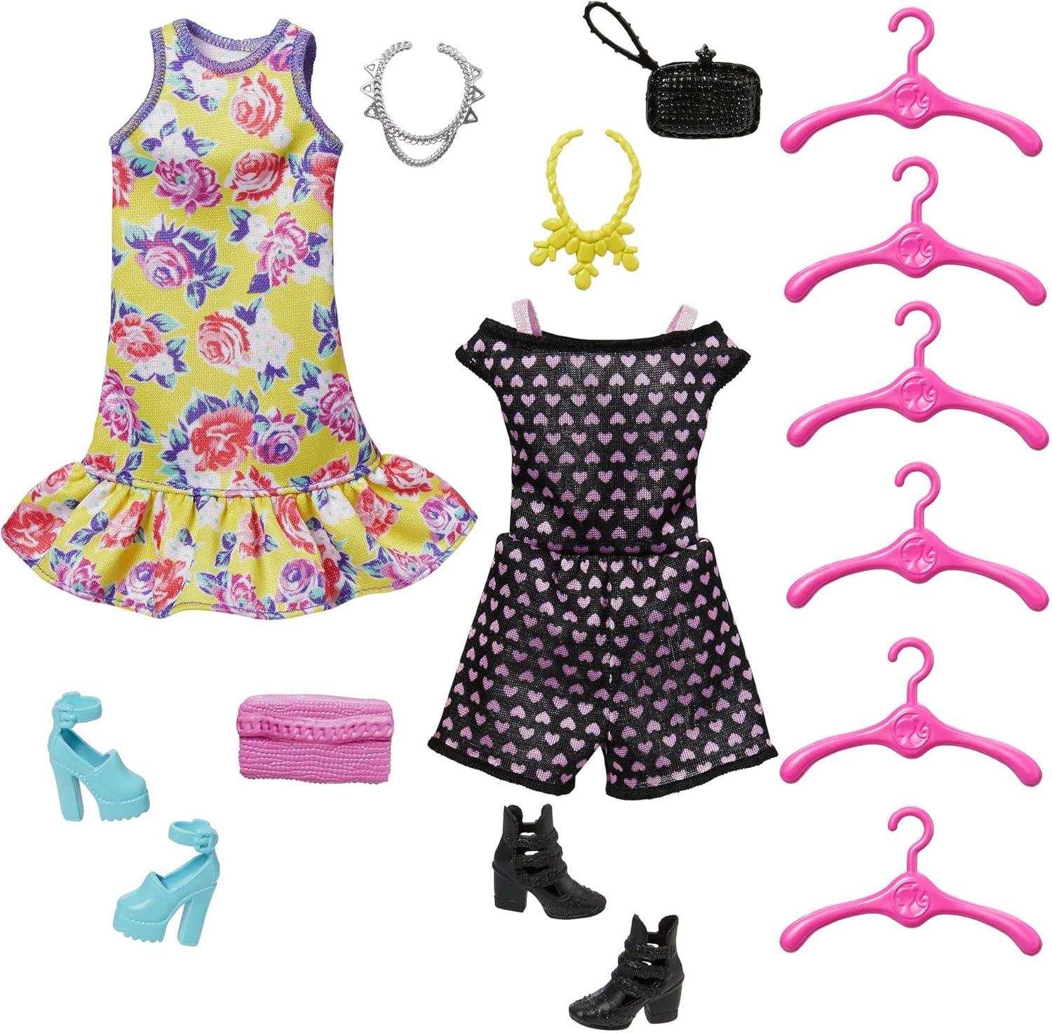 Barbie Doll & Playset, Fashionistas Ultimate Closet with Clothes (3 Outfits) & Fashion Accessories Including 6 Hangers