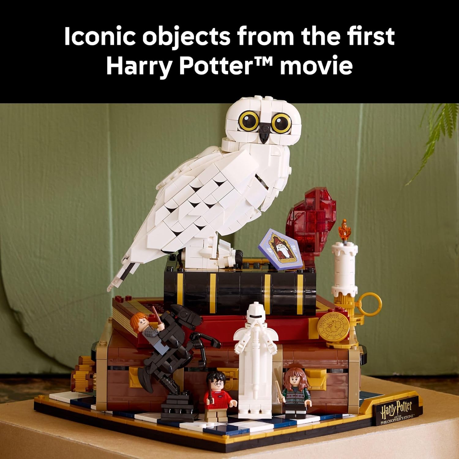LEGO Harry Potter Sorcerer’s Stone – Collectors’ Edition Building Set for Adults - DIY Craft Kit for Women & Men, Ages 18+ - Buildable Hedwig & 3 Minifigures - Gift Idea for Birthdays - 76466