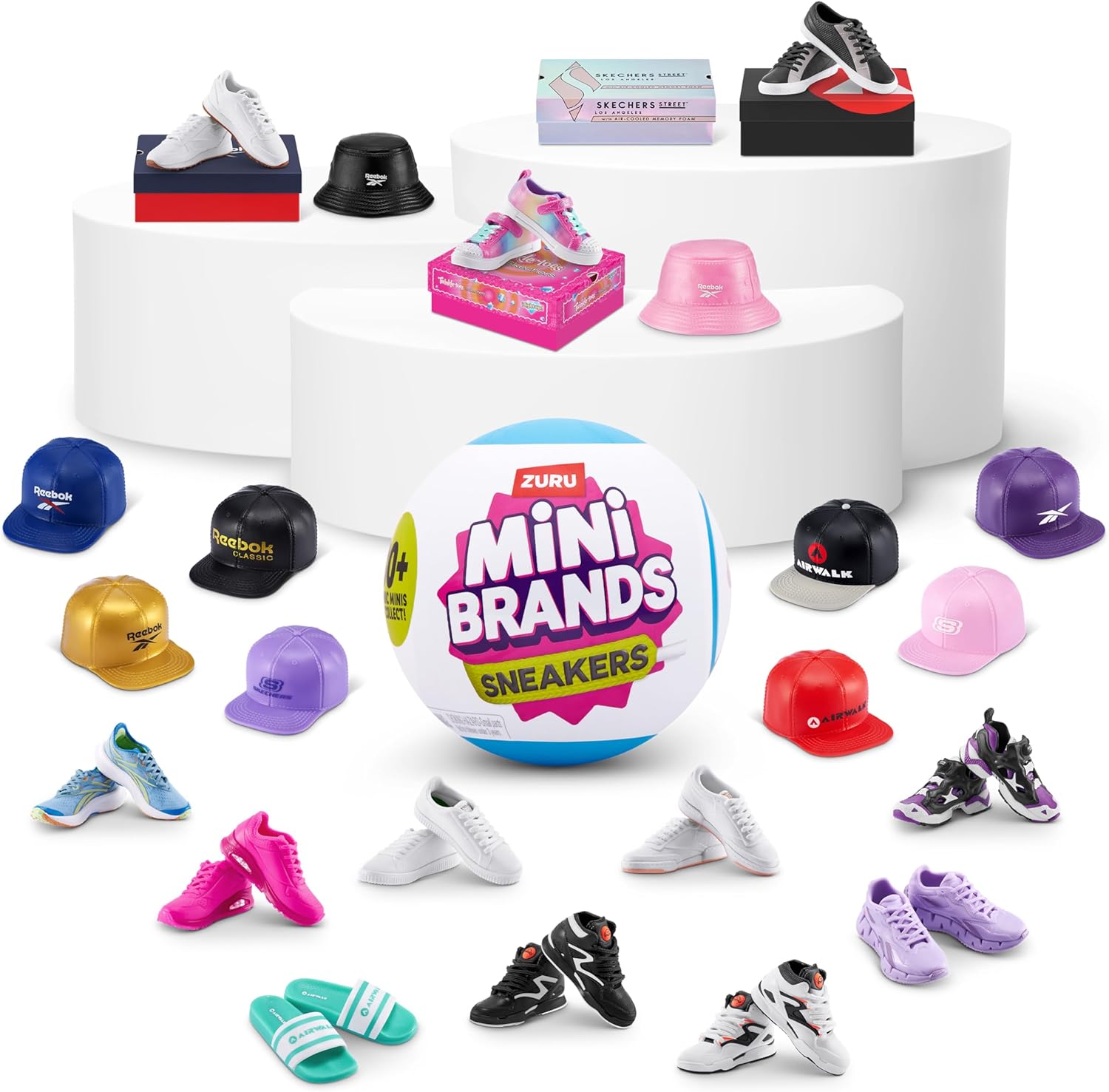 Mini Brands Sneakers Capsule by ZURU Real Miniature Sneaker Brands Collectible Toy, Capsules of 5 Mystery Miniature Brands for Girls, Teens, Adults and Collectors