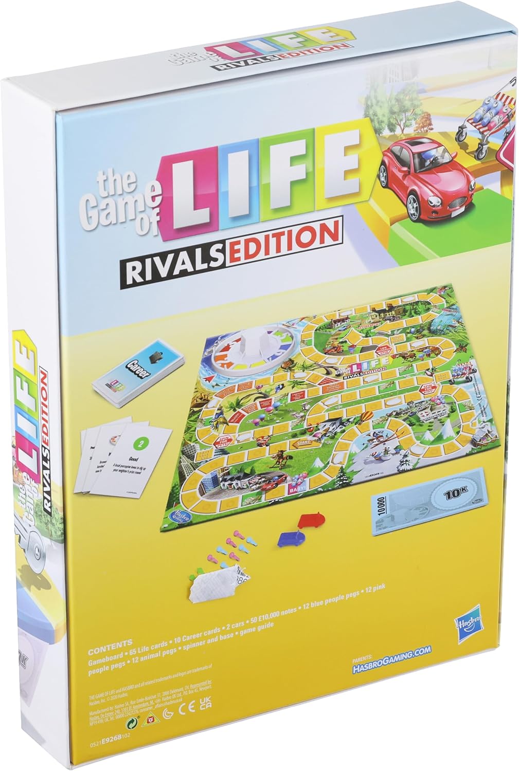 Hasbro The Game of Life Rivals Edition Board Game, 2 Player Faster Play New Toy Age 8+