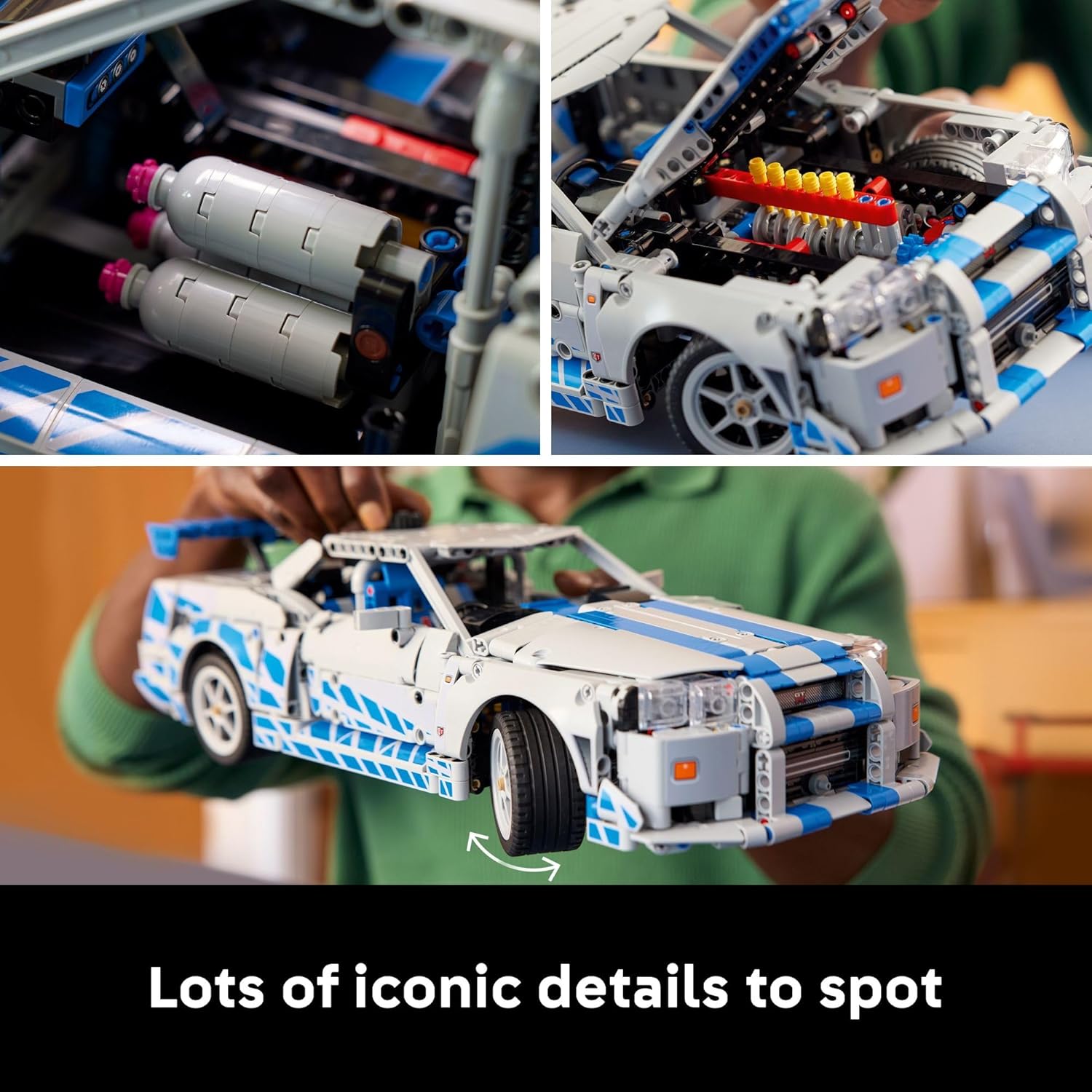 LEGO 42210 Technic 2 Fast 2 Furious Nissan Skyline GT-R (R34) Car - DIY Kit and Building Set for Adults