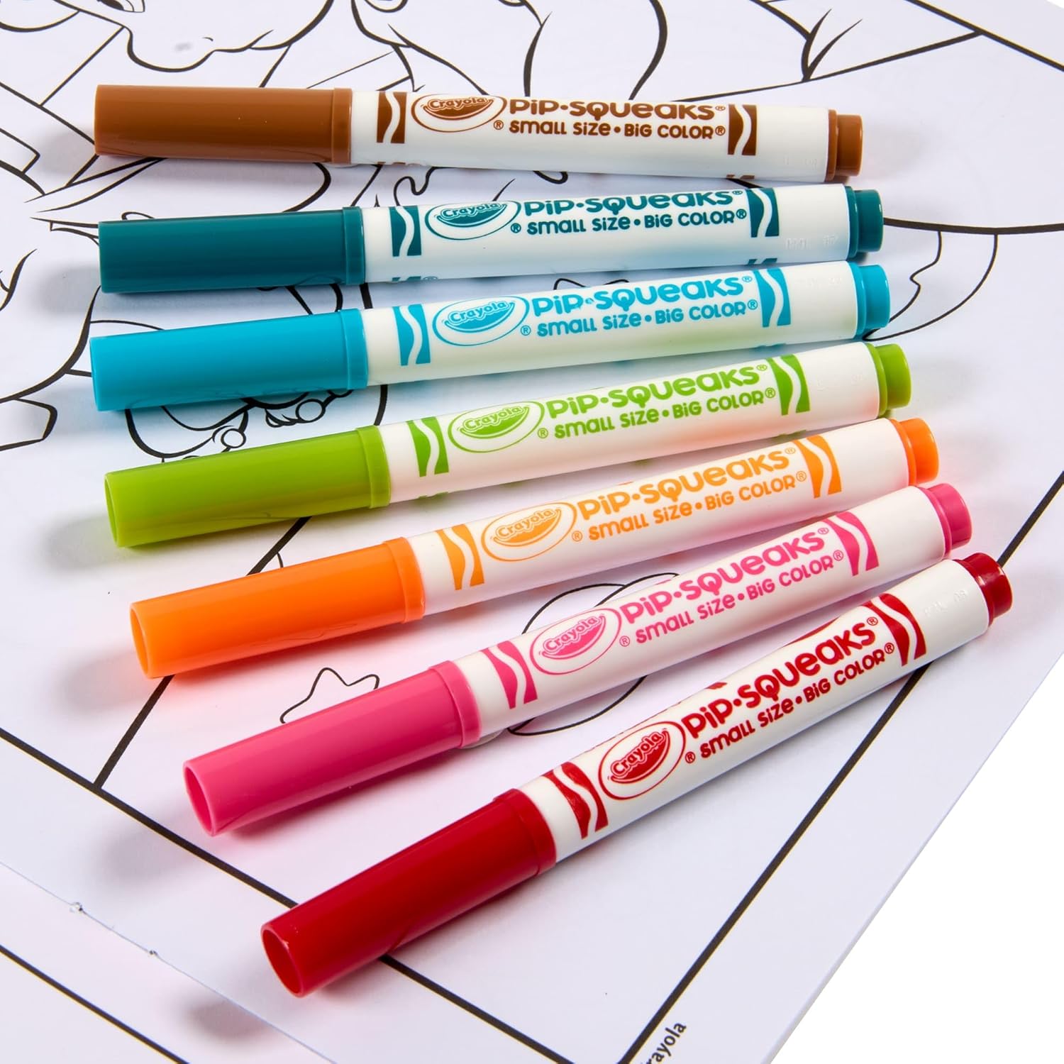 Crayola Lilo & Stitch Activity & Coloring Album, 32 Colouring Pages and 7 Mini Washable Felt Tip Pens