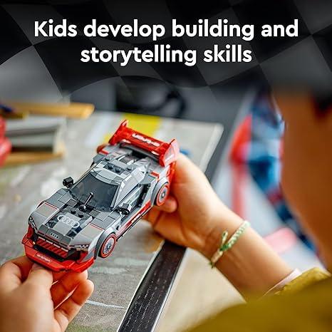 LEGO 76921 Speed Champions Audi S1 e-tron Quattro Race Car Toy Vehicle, Buildable Audi Toy Car Model for Kids, Red Toy Car for Build and Display