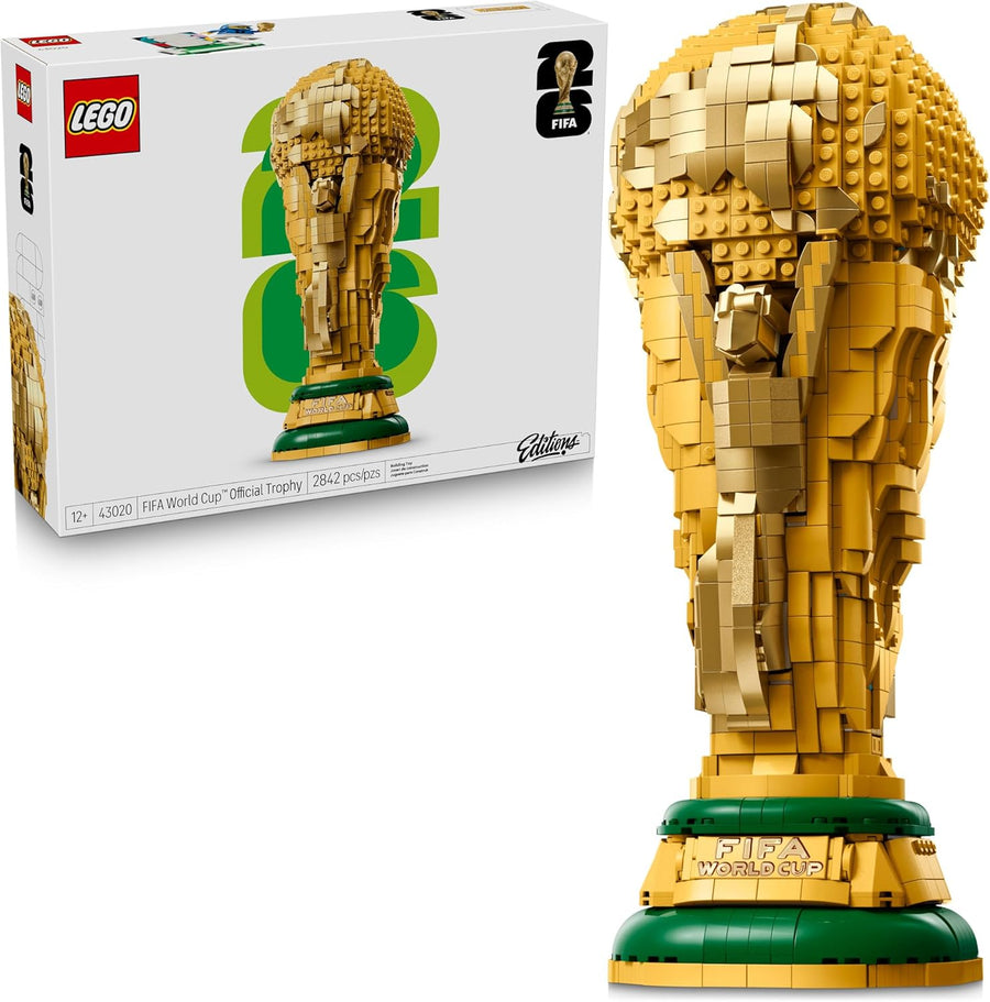 LEGO Editions FIFA World Cup Official Trophy Building Set - Kit for Display in Bedroom, Home Office, Book Shelf - Soccer Fans Collectible - with World Cup 2026 Minifigure 43020