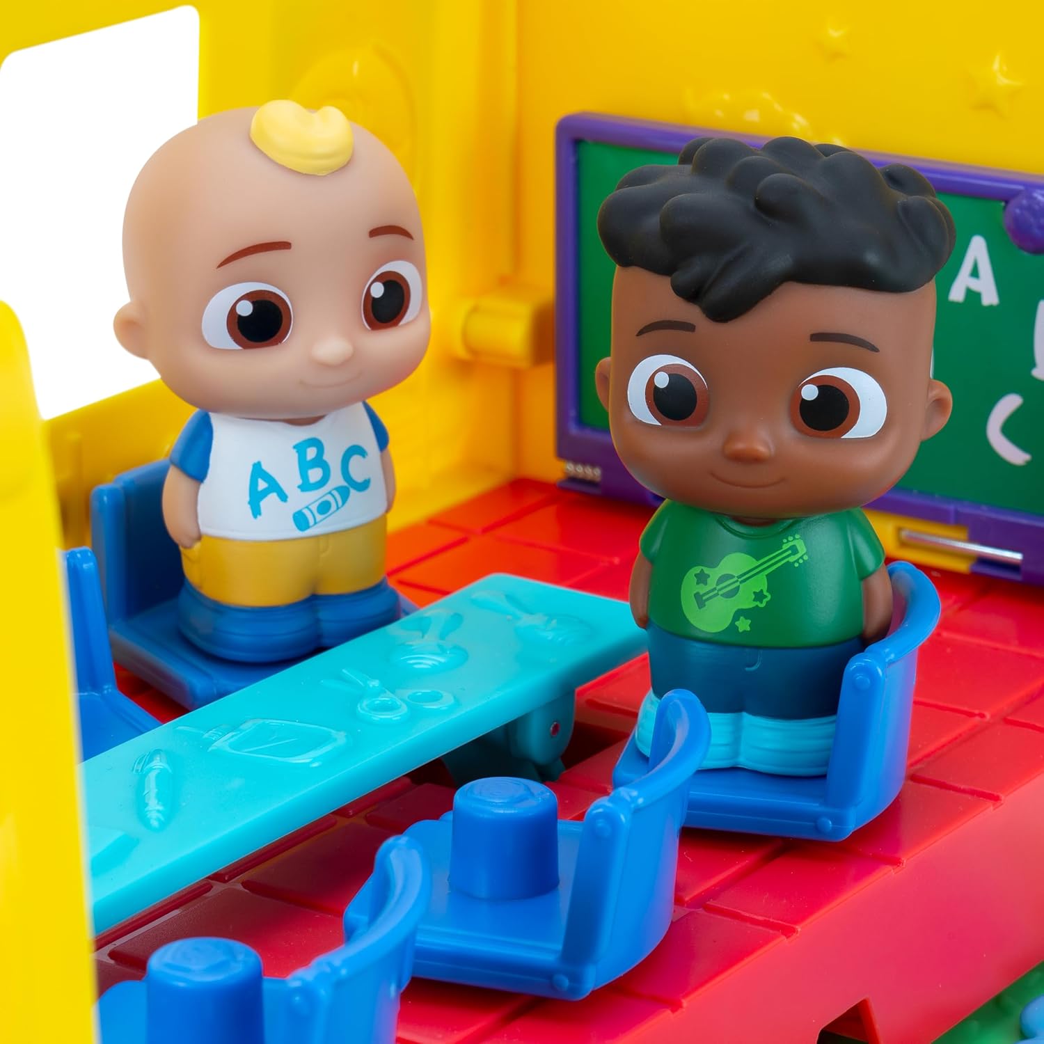 CoComelon Transforming School Time Bus - Lights and Sounds - 3 Favorite Songs - 6 Areas of Play - Removable JJ and Cody Figures - Toys for Kids and Preschoolers