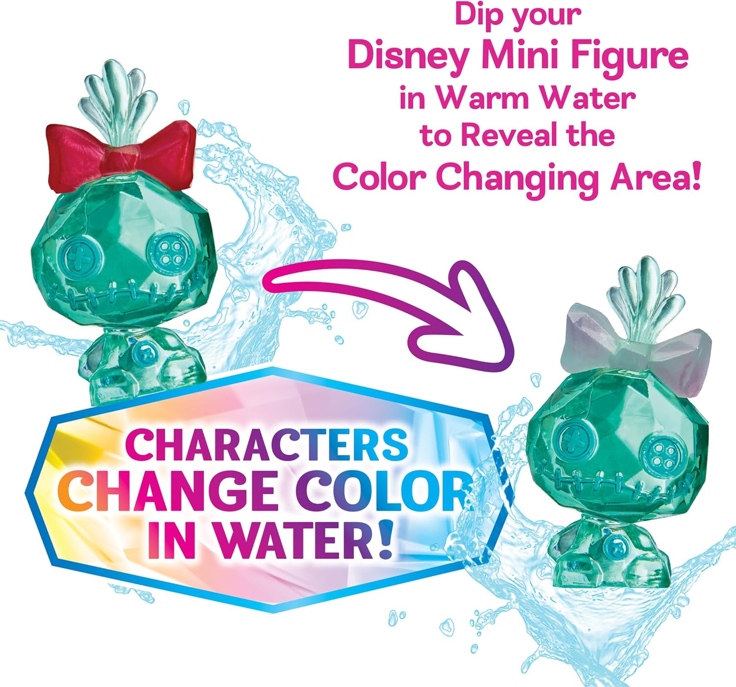 Disney Crystal Surprise Series 1, Mini Collectible Crystal Figures with Activity Compound, Collectible Blind Bag Inspired Figures, Kids Toys for Ages 3 and Up