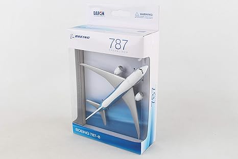 Daron Boeing 787 Dream Liner Single Plane, White Blue