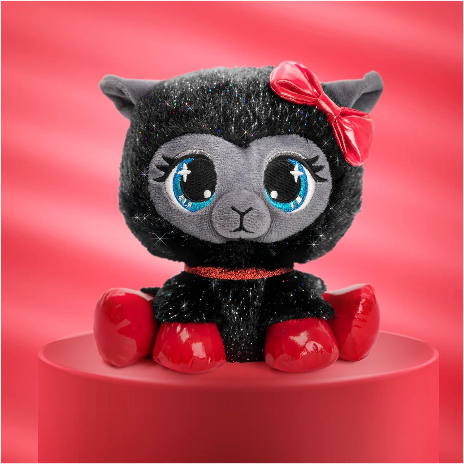 GUND P.Lushes Designer Fashion Pets Special-Edition Ba-Bah Noir Llama Premium Stuffed Animal, Black and Red, 6