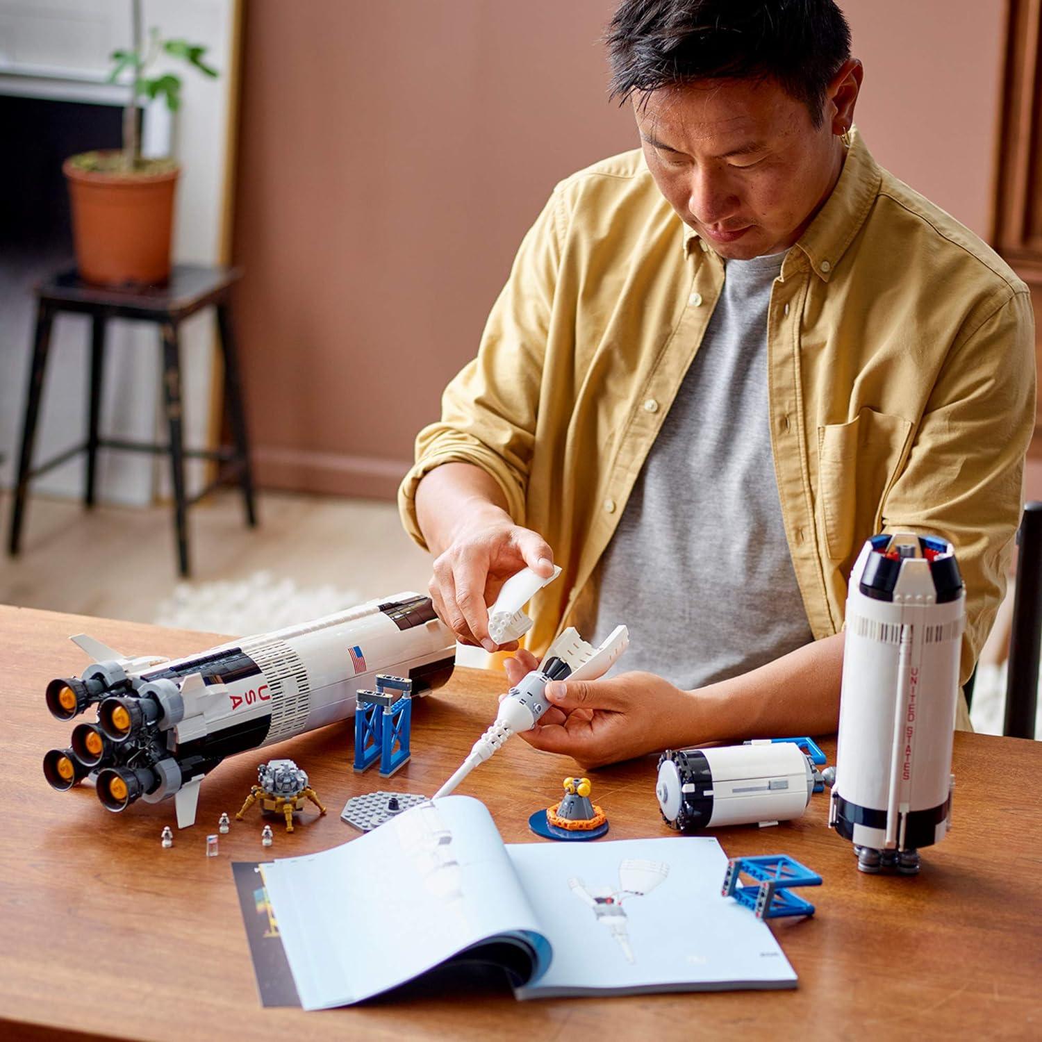 LEGO Ideas 92176  NASA Apollo Saturn V Outer Space Model Rocket for Kids and Adults, Science Building Kit (1969 Pieces)