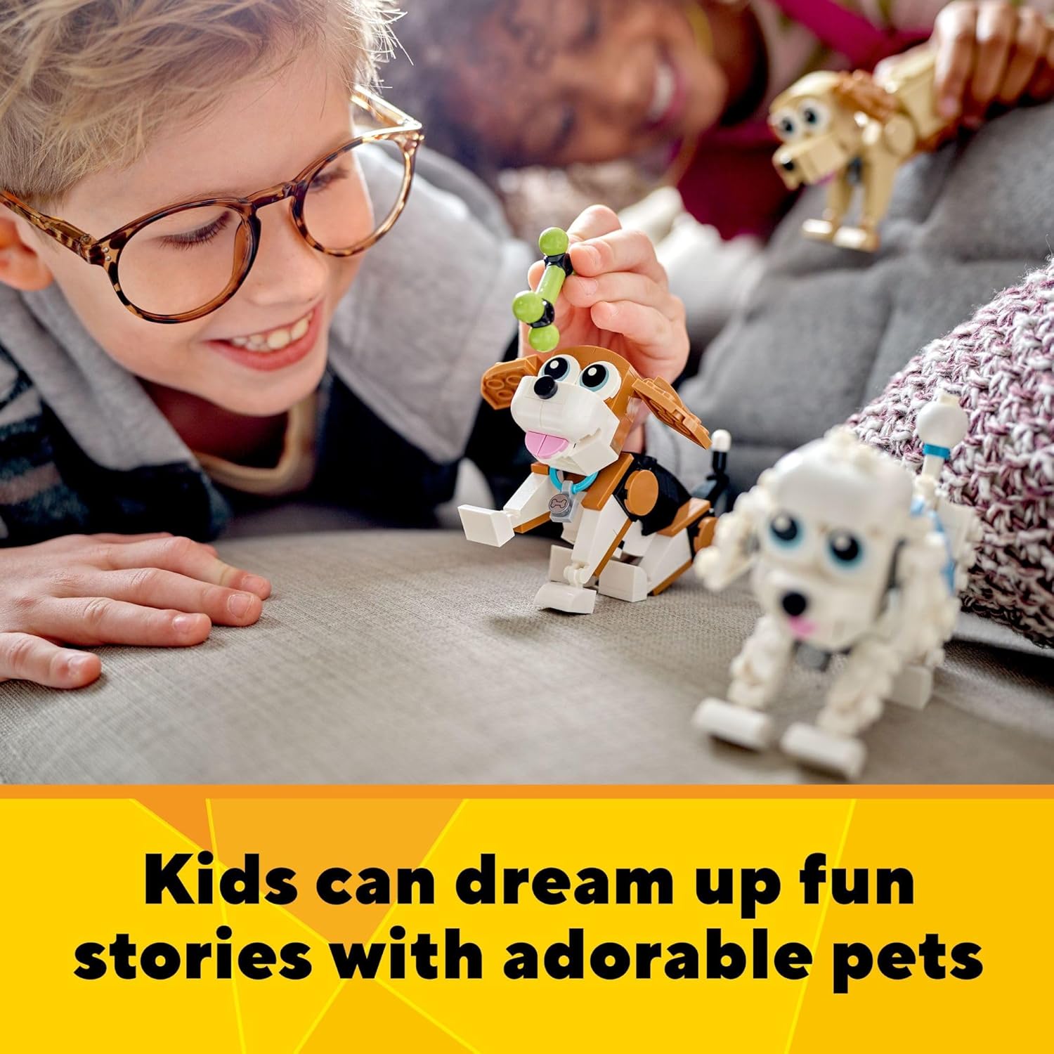 مكعبات بناء LEGO 31137 Creator 3 in 1 Adorable Dogs - ألعاب تظاهرية للفتيات والفتيان، لعمر 7 سنوات فما فوق - مجموعات تعليمية للأطفال - هدية لعيد الميلاد