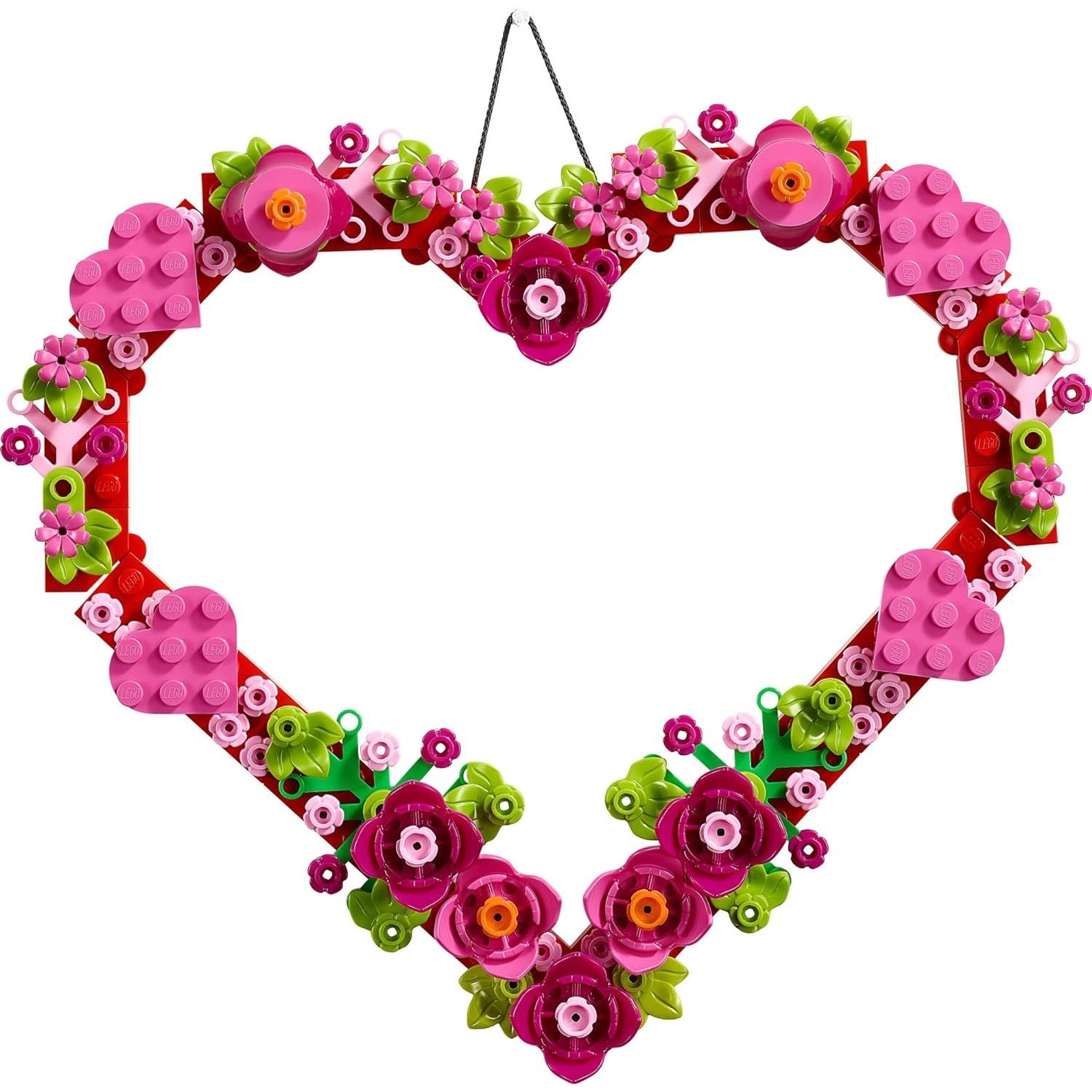 LEGO 40638 Heart Ornament Building Toy Kit, Heart Shaped Arrangement of Artificial Flowers, Great Gift for Loved Ones, Unique Arts & Crafts Activity for Kids.