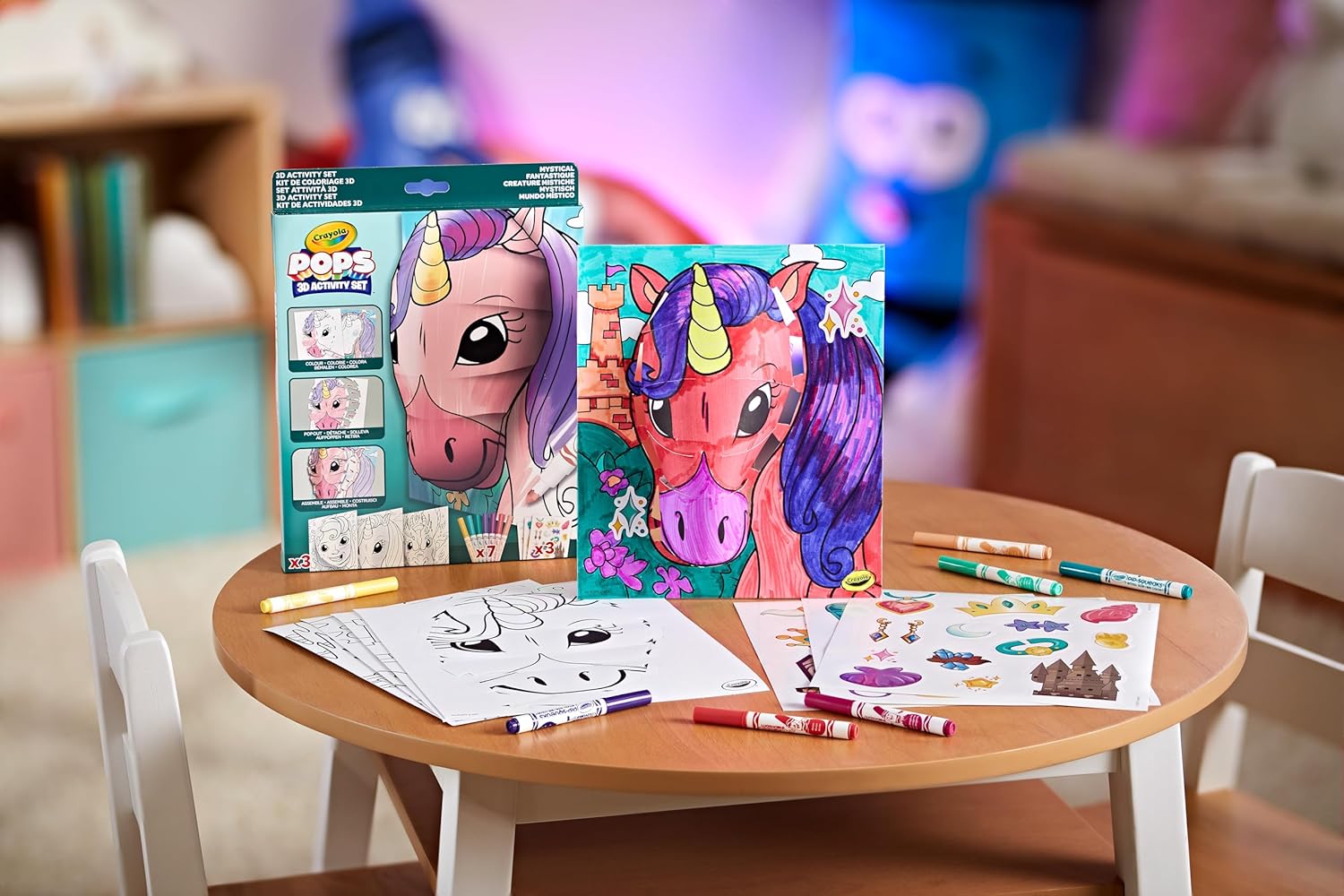 Crayola Color Pops, Fantasy Creatures Theme, Colouring and Building Game for Three-Dimensional Artwork