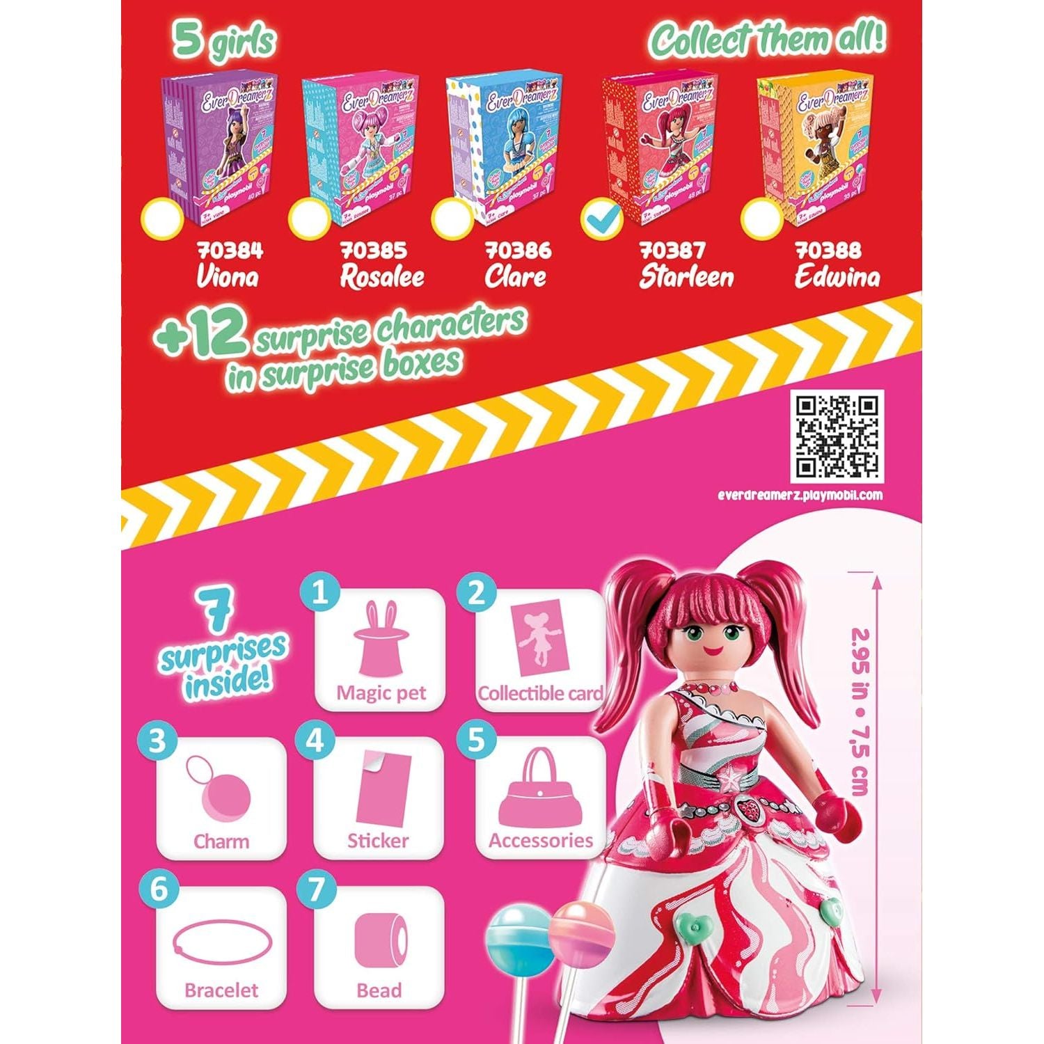 Playmobil EverDreamerz Starleen with Strawberry Ice Cream Charm & 7 Surprises