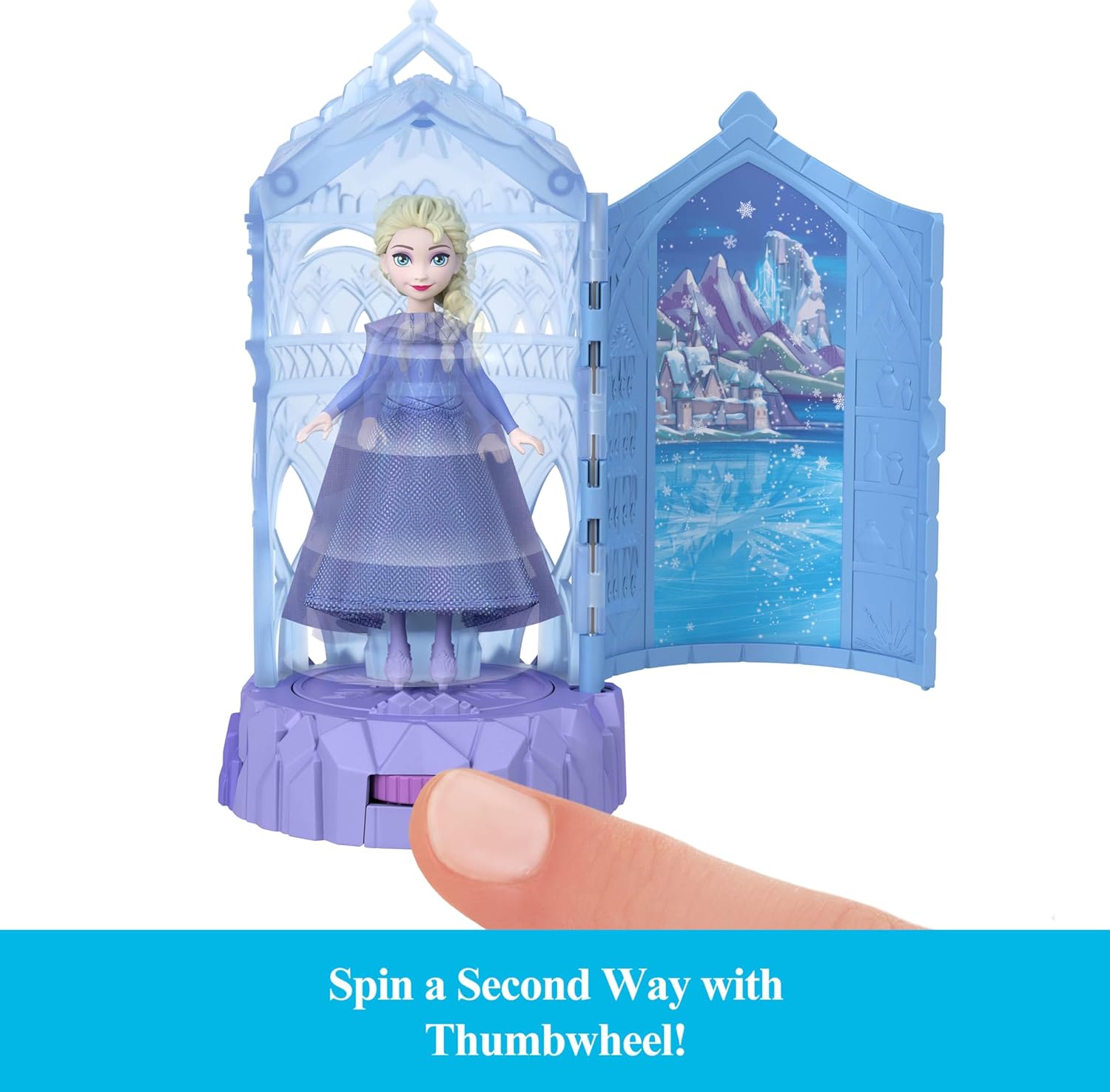 Mattel Disney Frozen Ice Castle Spin Surprise Toy Set