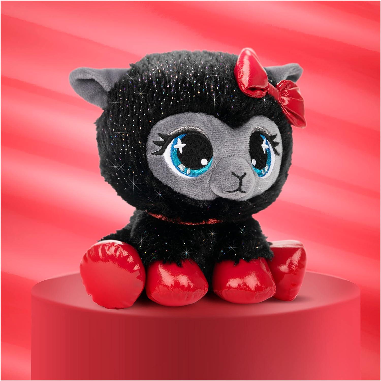 GUND P.Lushes Designer Fashion Pets Special-Edition Ba-Bah Noir Llama Premium Stuffed Animal, Black and Red, 6