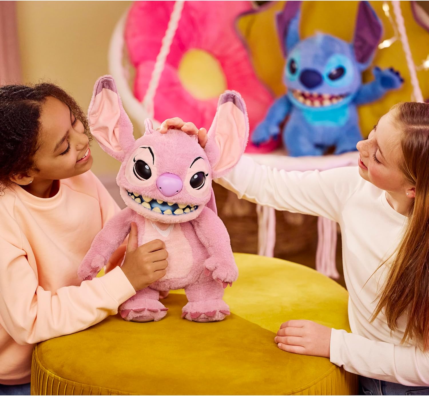 WOW! STUFF Disney Angel Puppetronic by RealFX | with a Limited 1st Edition Certificate | Looks, Feels & Sounds Real! | Disney's Lilo & Stitch | Over 100 Action & Sounds | 18