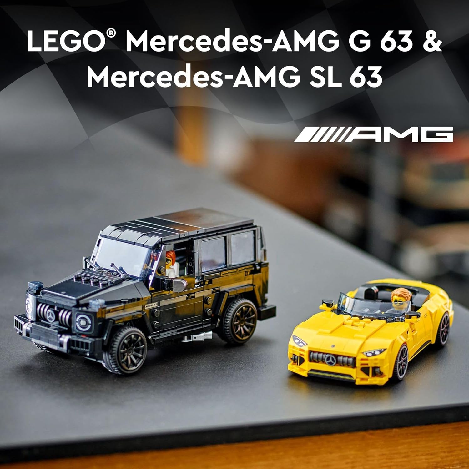ليجو 76924 سبيد تشامبيونز سيارة مرسيدس AMG G 63 ومرسيدس AMG SL 63 F1، مجموعة مركبات فورمولا 1 للأطفال، مجموعتان للبناء 