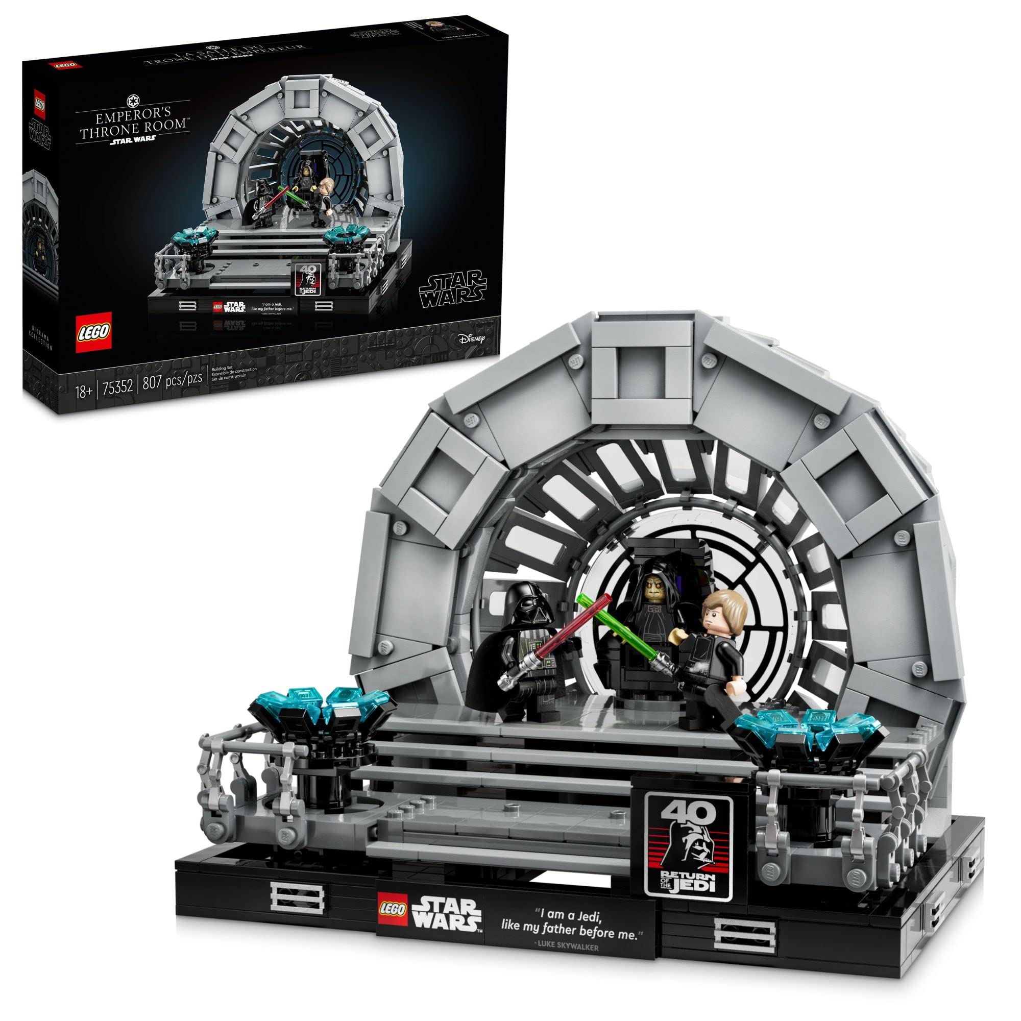 LEGO Star Wars Emperor’s Throne Room Diorama 75352 Building Set for Adults, Classic Star Wars Collectible for Display with Darth Vader Minifigure, Fun Birthday Gift for Men and Women