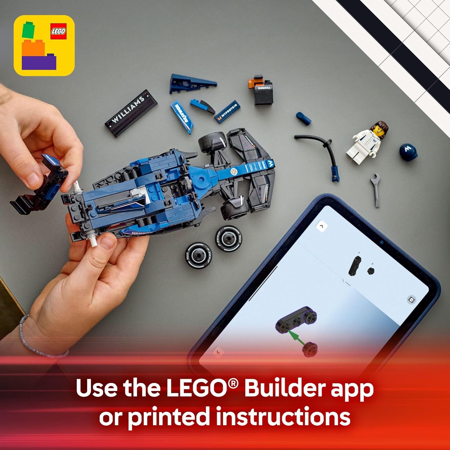 LEGO 77249 Speed Champions Williams Racing FW46 F1 Race Car Toy - Building Set for Kids, Boys & Girls