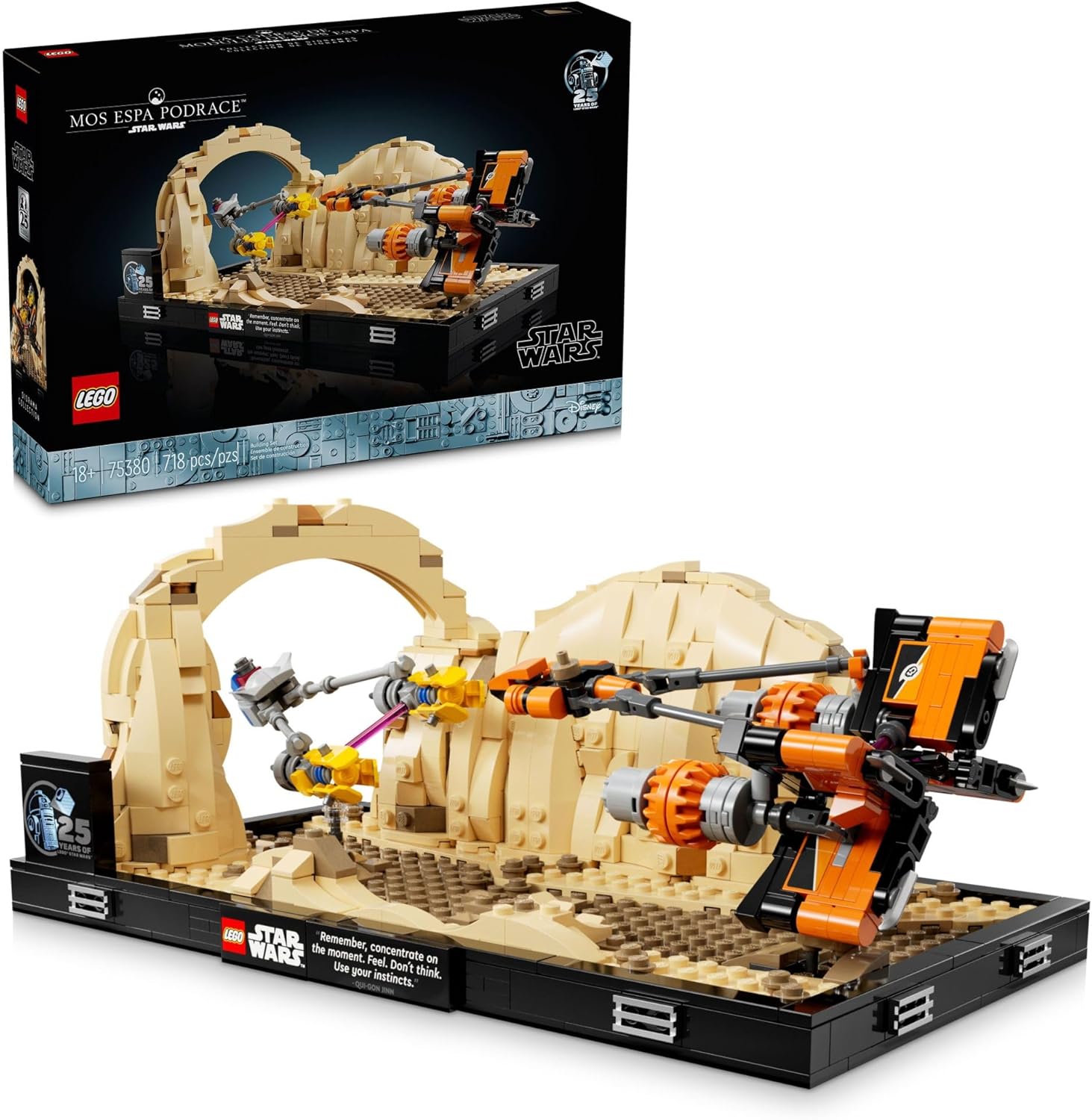 LEGO Star Wars: The Phantom Menace Mos ESPA Podrace Diorama, Build and Display Model for Adults, Star Wars Fan Gift with Anakin Skywalker's Podracer, 75380