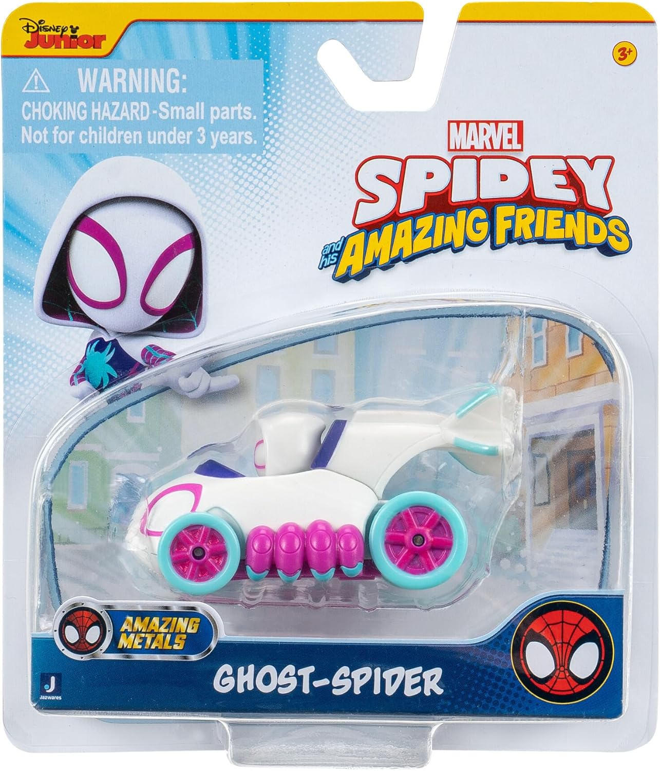 Disney Junior Marvel Spidey and his Amazing Friends Amazing Metals Race Car 1:64 Scale - Ghost-Spider