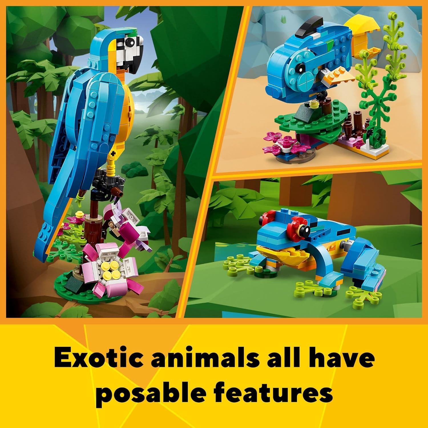 LEGO® Creator Exotic Parrot 31136 Building Toy Set (253 Pieces)