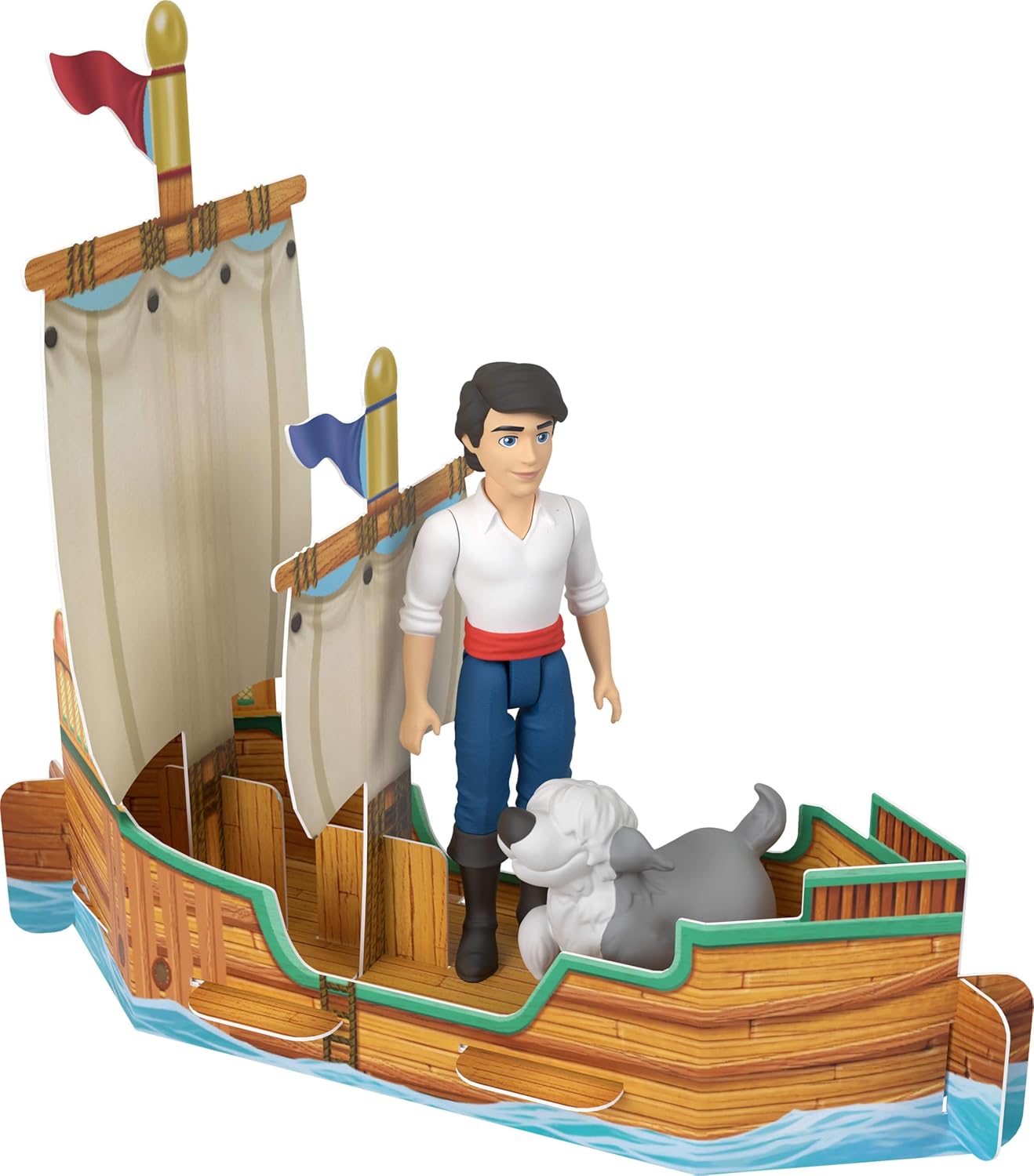 مجموعة ألعاب أميرات ديزني من ماتيل، مجموعة قصة دمية حورية البحر آريل مع 4 دمى صغيرة، وشخصيتين حيوانيتين، وملحق واحد، مستوحاة من حورية البحر الصغيرة من ديزني 