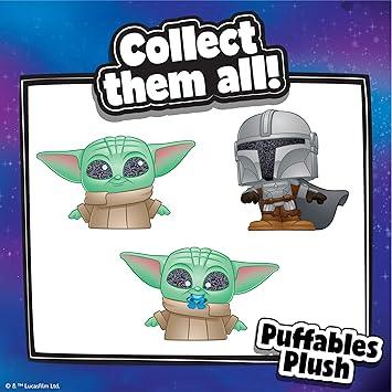 Just Play Star Wars™ Doorables Puffables Plush – Star Wars: The Mandalorian™, 10-inch Squishy Plush Featuring Glitter Eyes, Styles May Vary