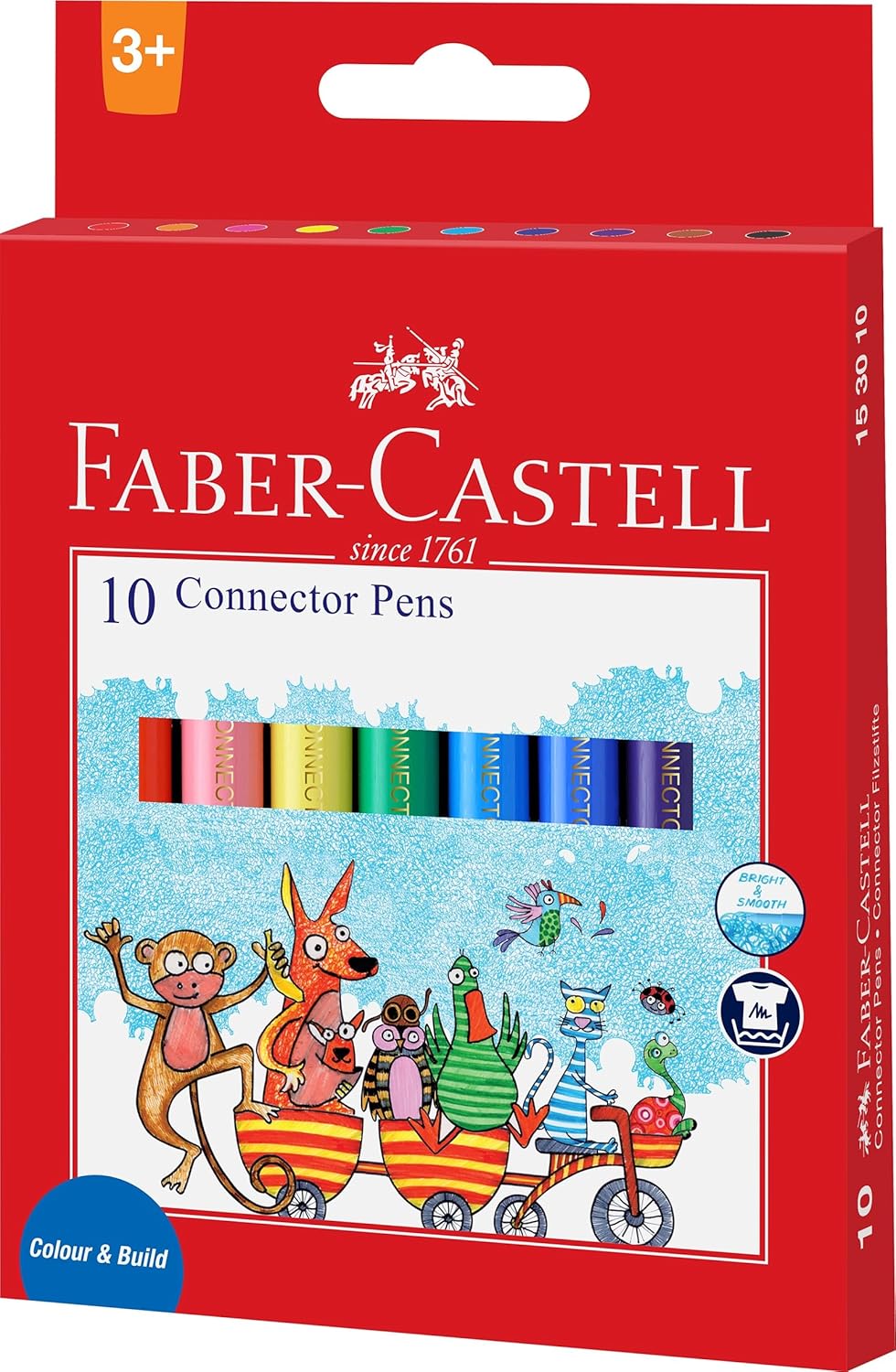 Faber-Castell Connector Fibretip Colors - Pack of 10