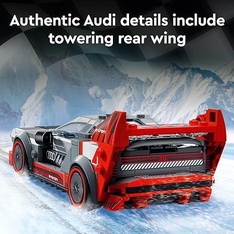 LEGO 76921 Speed Champions Audi S1 e-tron Quattro Race Car Toy Vehicle, Buildable Audi Toy Car Model for Kids, Red Toy Car for Build and Display