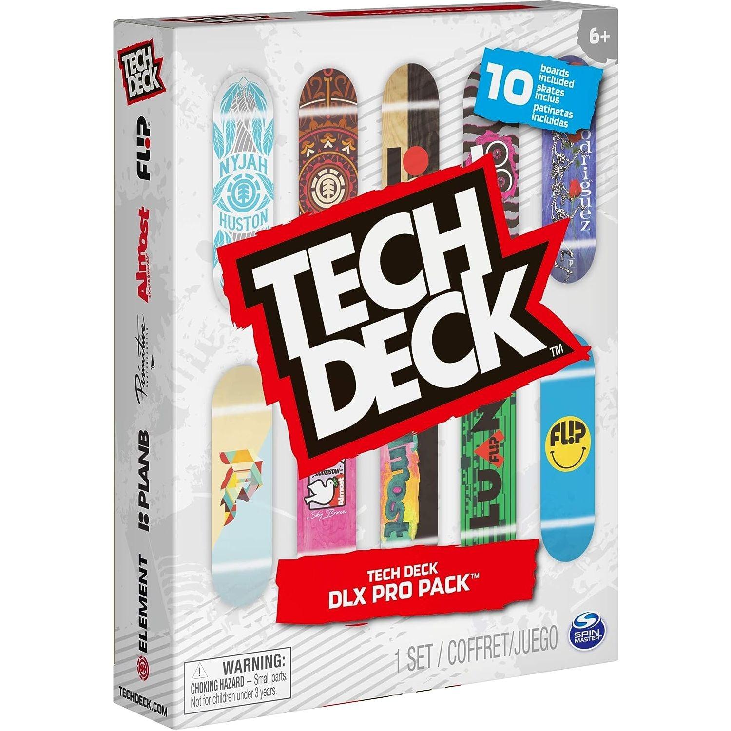TECH DECK, DLX Pro 10-Pack of Collectible Fingerboards, for Skate Lovers