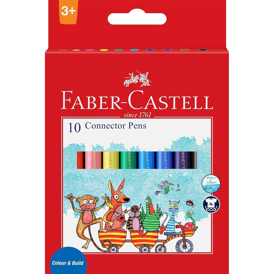 Faber-Castell Connector Fibretip Colors - Pack of 10
