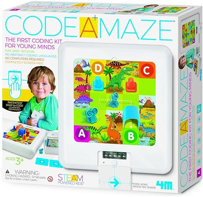لوحة لعب للأطفال تعمل بالطاقة البخارية من 4M Code-A-Maze