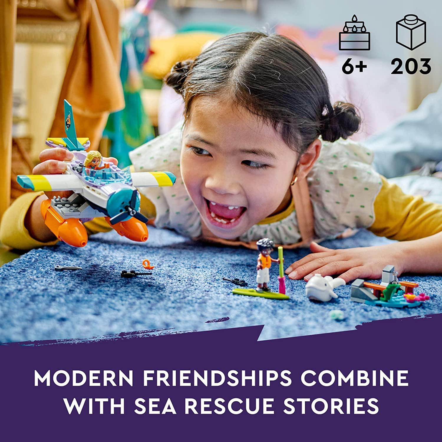 LEGO Friends Sea Rescue Plane 41752 Building Toy, Creative Fun for Girls and Boys Ages 6+ (203 Pieces) - BumbleToys - 5-7 Years, Boys, Friends, LEGO, OXE
