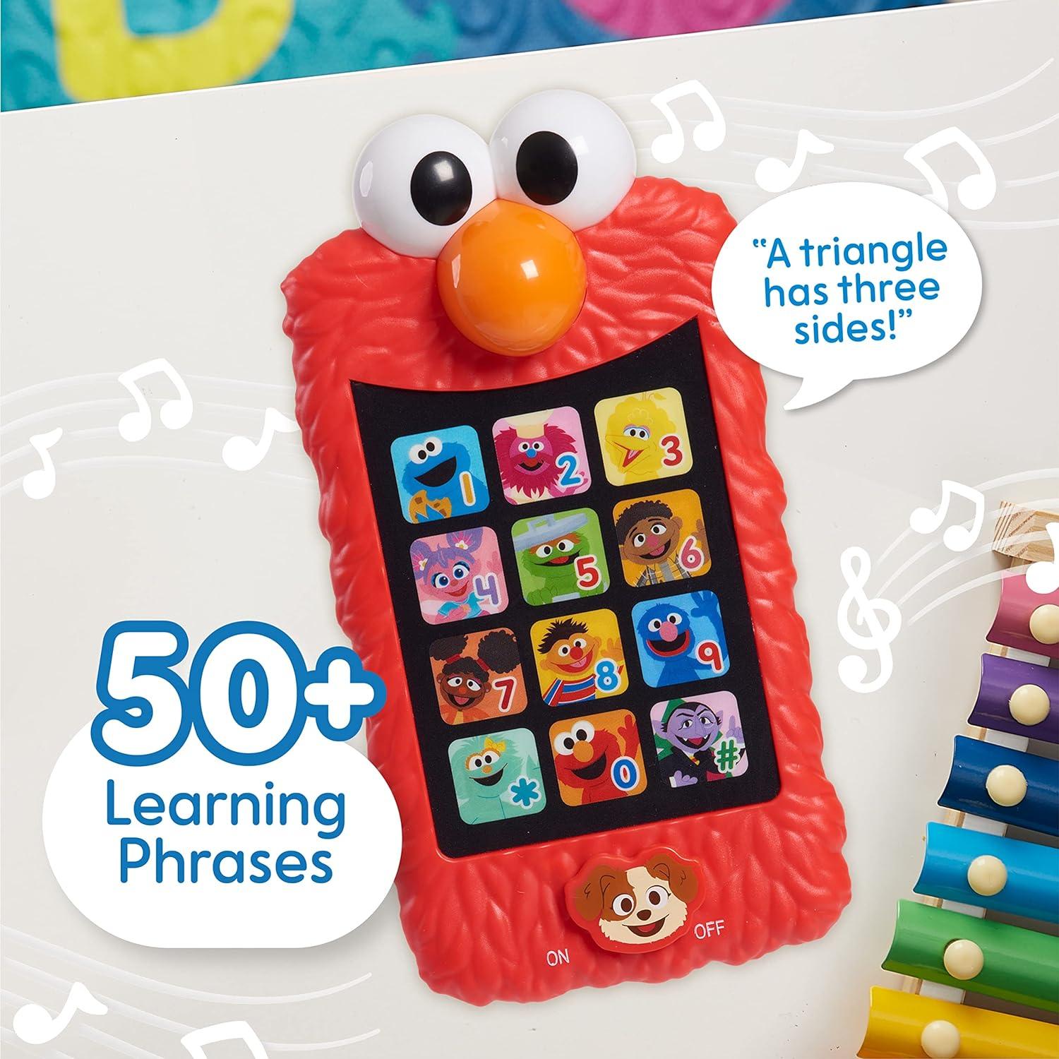 Just Play SESAME STREET Learn with Elmo Pretend Play Phone, Learning and Education, Officially Licensed Kids Toys for Ages 2 Up