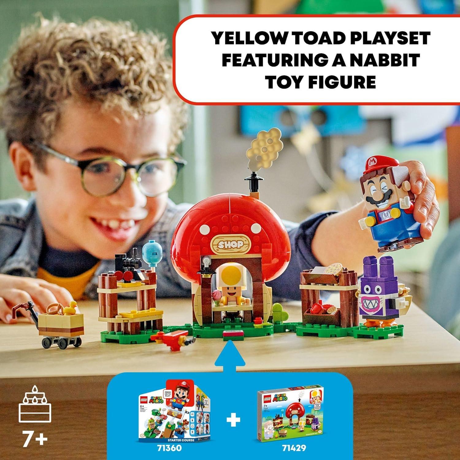 LEGO 71429 Super Mario Nabbit at Toad’s Shop Expansion Set, Build and Display Super Mario Day Toy for Kids, Video Game Toy Gift Idea for Gamers.