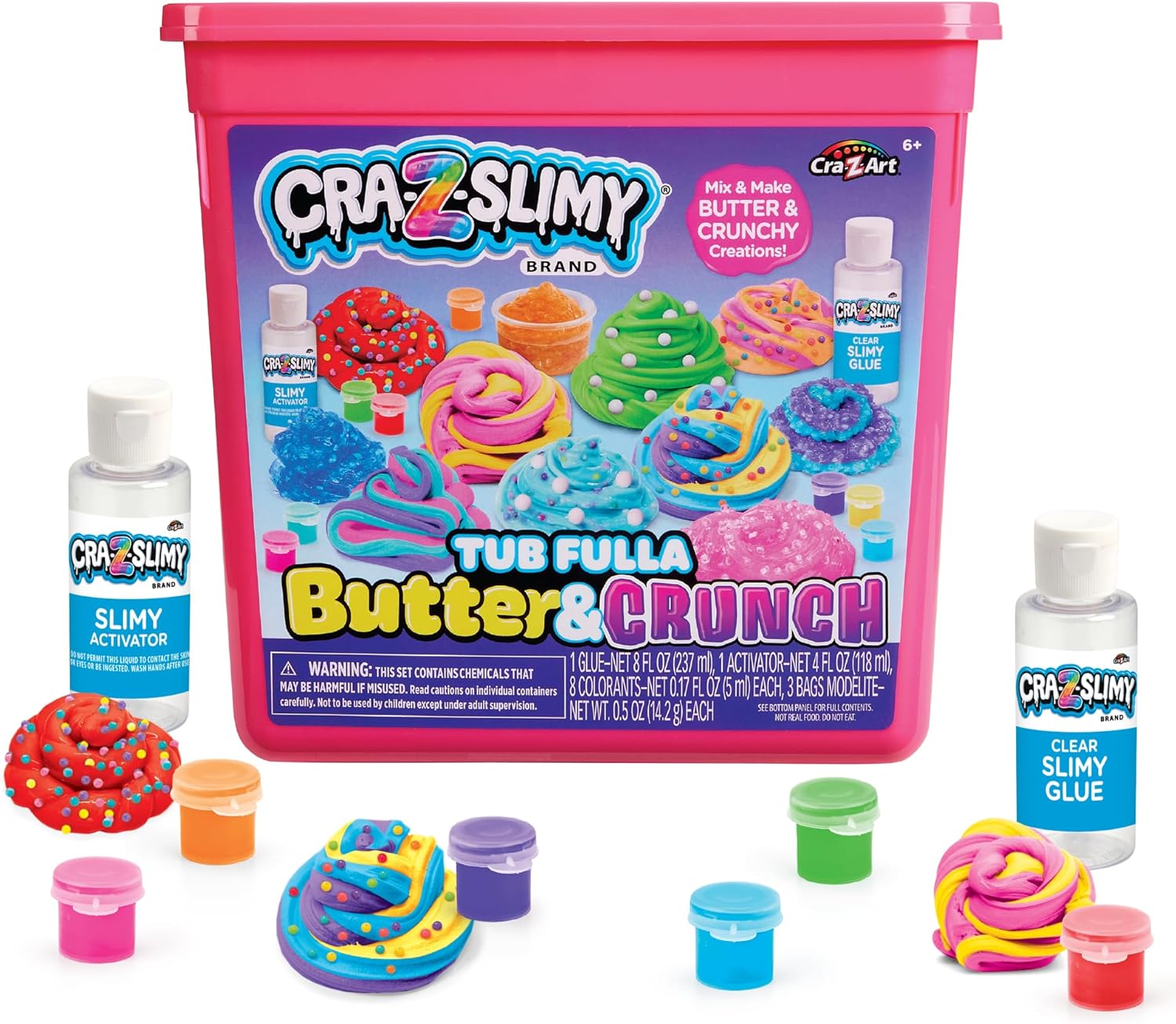 CRA-Z-Slimy Tub Fulla Butter & Crunch DIY Slime Kit - Mix and Make Your Own Butter and Crunchy Slime