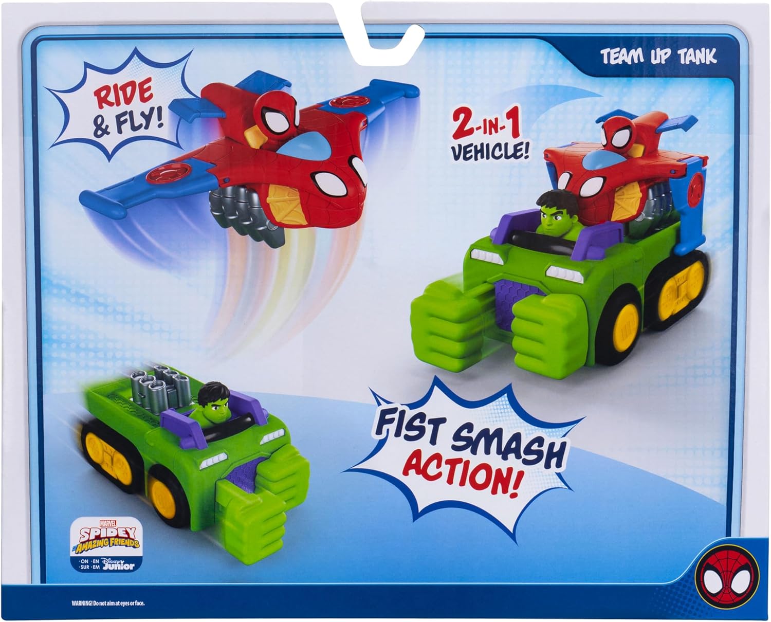 Jazwares - Spidey & His Amazing Friends Team Up - Hulk Smash Tank & Spidey Glider Jet