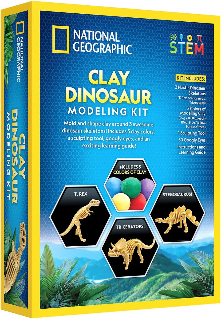 National Geographic - Clay Dinosaur Modeling Kit