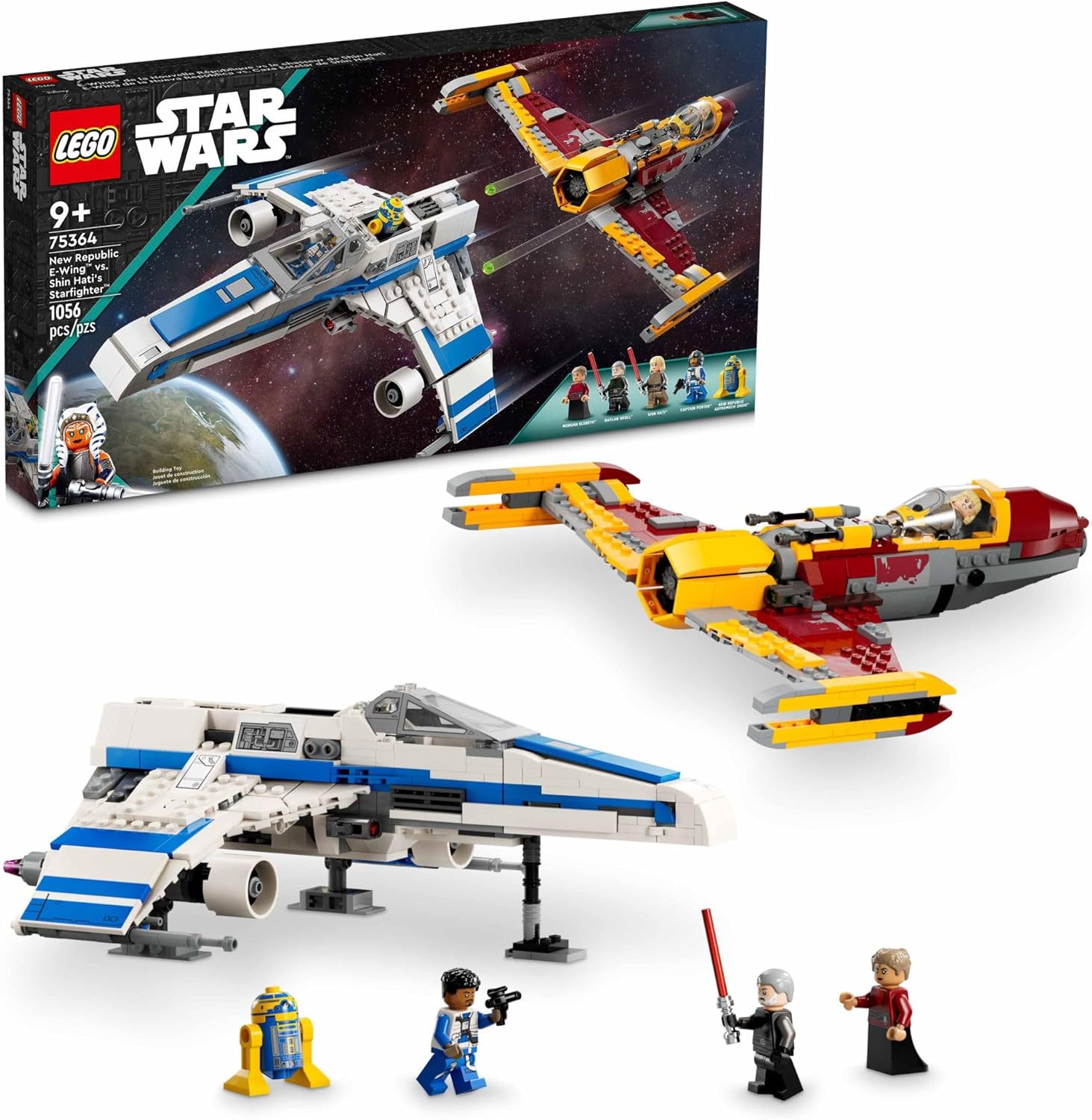 Lego Star Wars: Ahsoka New Republic E-Wing vs. Shin Hati’s Starfighter 75364 Star Wars Playset Based on The Ahsoka TV Series, Show Inspired Building Toy for Ahsoka Fans Featuring 5 Star Wars Figures