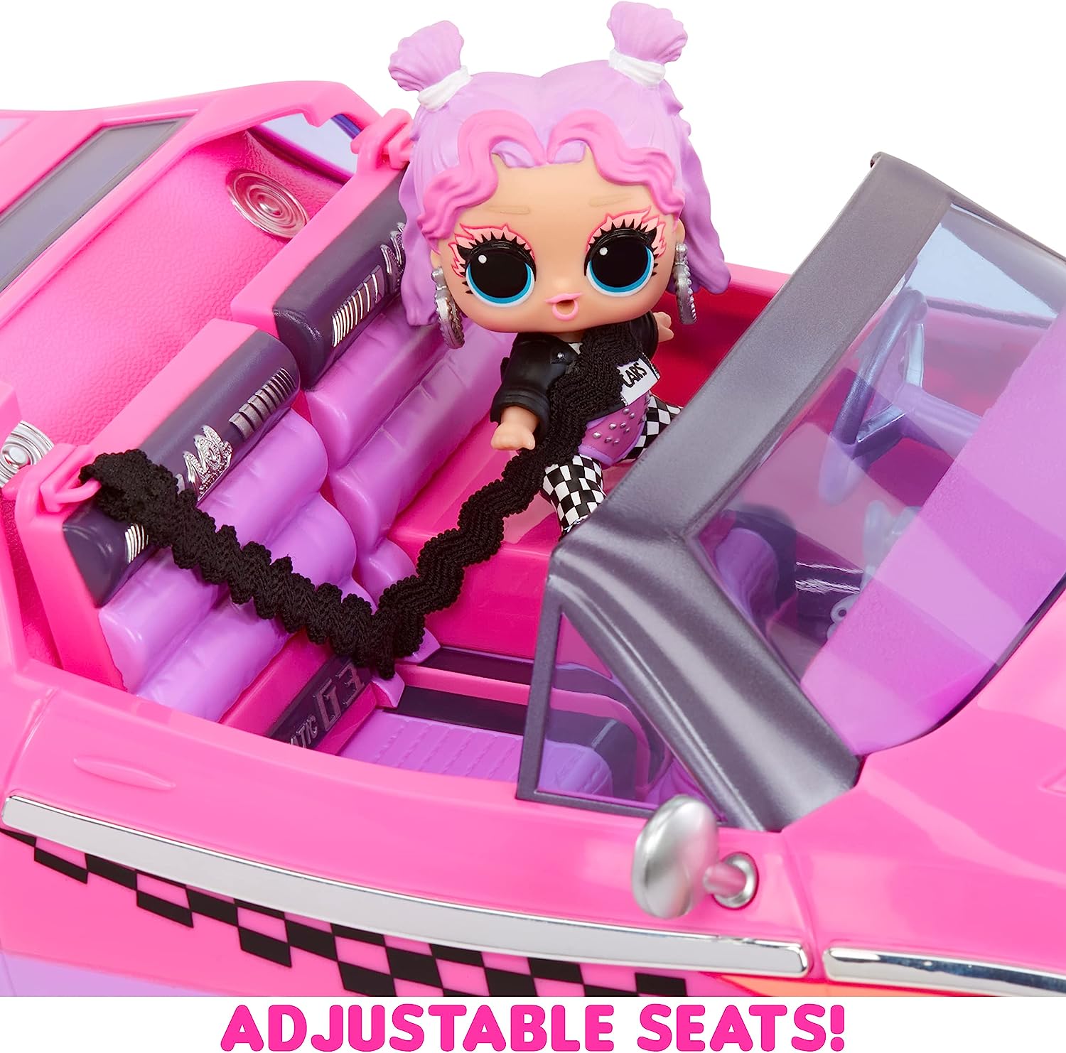 L.O.L. Surprise! LOL Surprise City Cruiser, Pink and Purple Sports Car with Fabulous Features and an Exclusive Doll