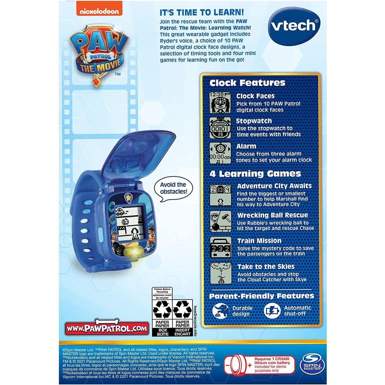 VTech PAW Patrol - The Movie Learning Watch, Chase for age 3-6 years - BumbleToys - 5-7 Years, Kids, Paw Patrol, Pre-Order, Watch