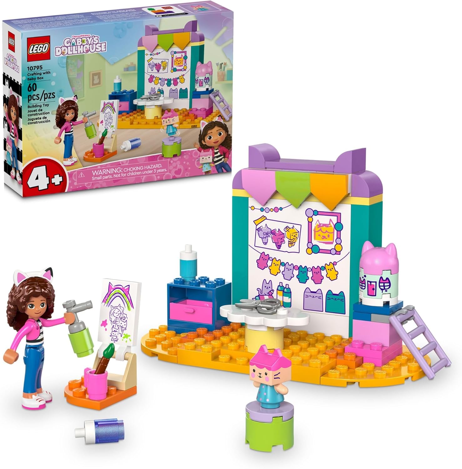 LEGO 10795 Gabby's Dollhouse Crafting with Baby Box Building Toys